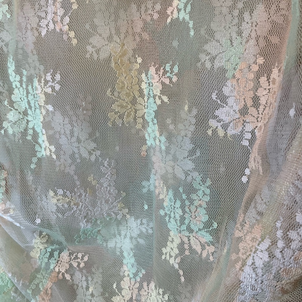 Intimately Free People “Nice Try” Lace Muscle Tank in Hazy Combo (pastels), NWOT - Picture 9 of 9